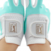 PGA女彈性防滑手套(白.綠)#10174